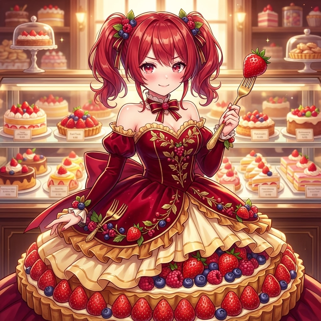Image Conversion to Berry Tart Dress Style AI image template preview