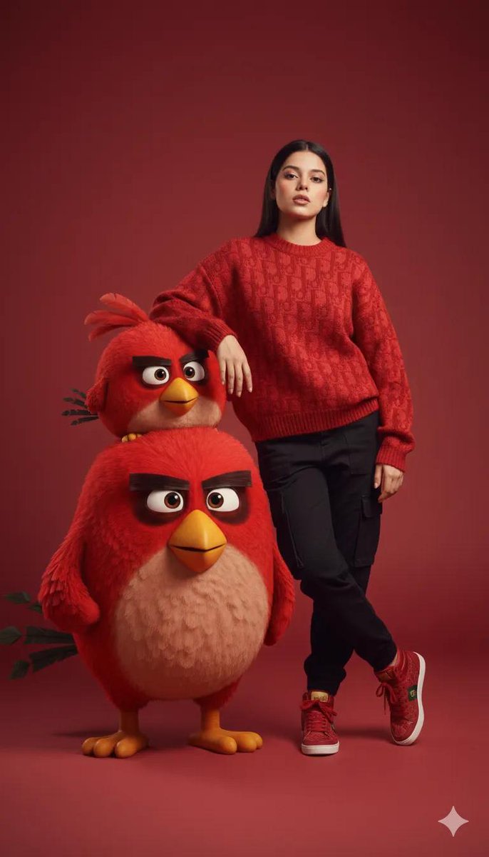 Fashion Editorial with 3D Cartoon Characters AI image template preview