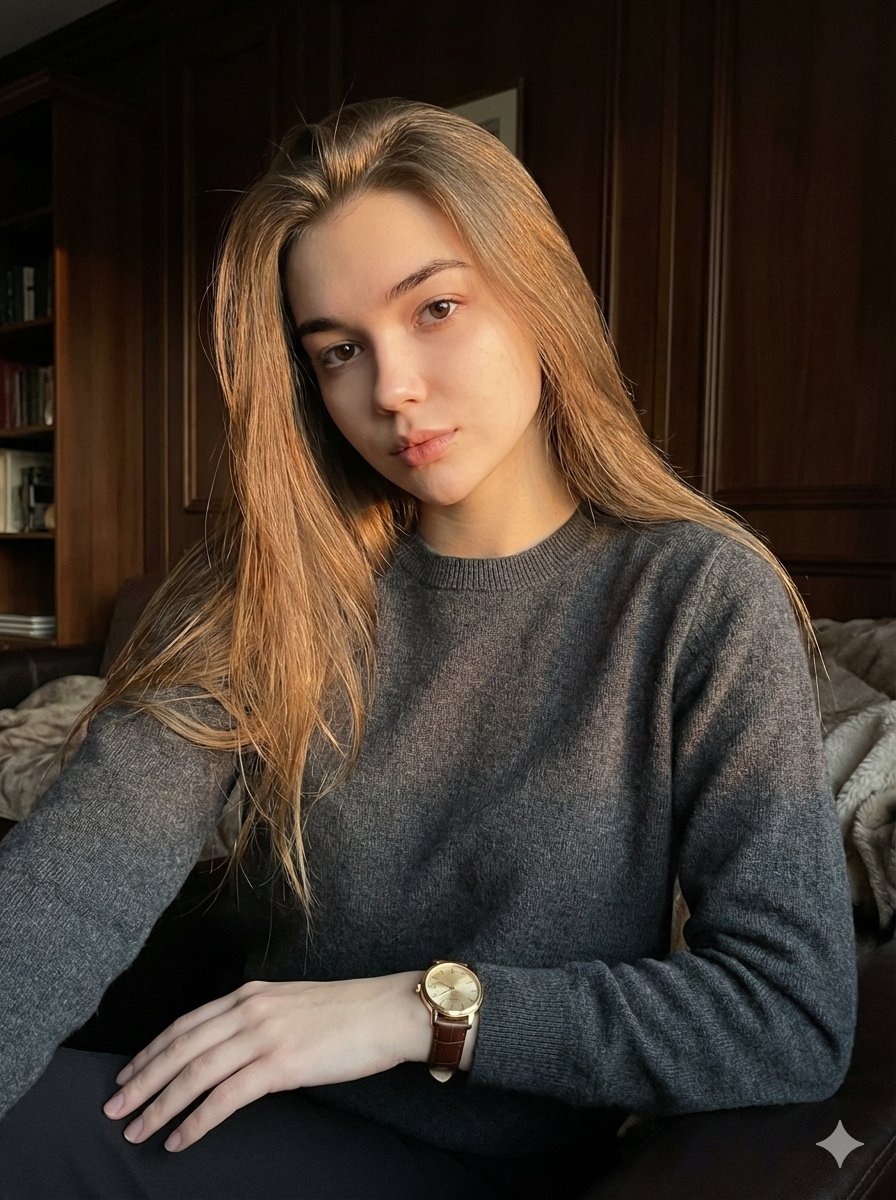 Quiet Luxury Editorial Portrait with Identity Lock AI image template preview