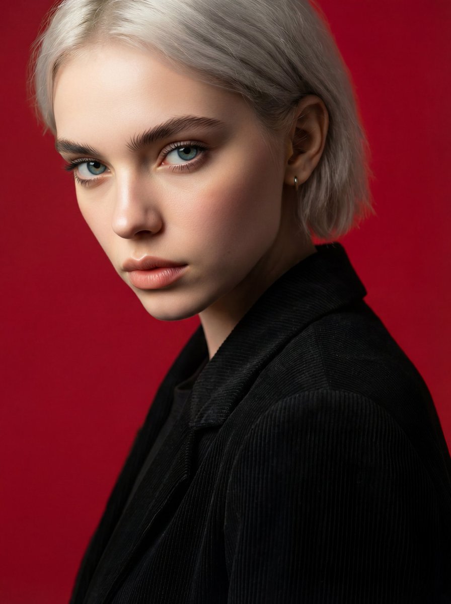 Face and Hairstyle Swap for Studio Portrait AI image template preview