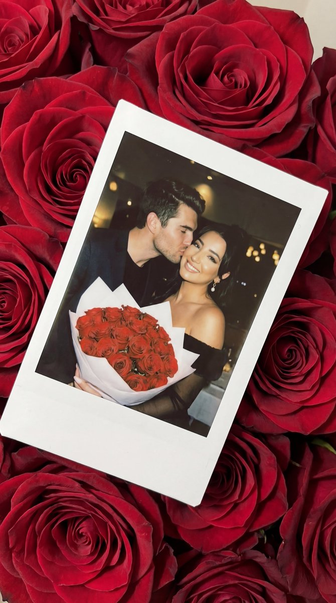 Photorealistic Polaroid Still Life on Red Roses Prompt AI image template preview