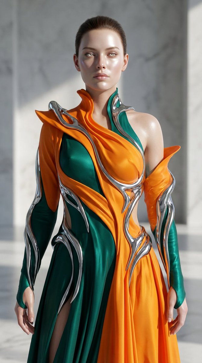 Biomorphic Art and Realism AI Woman Prompt AI image template preview