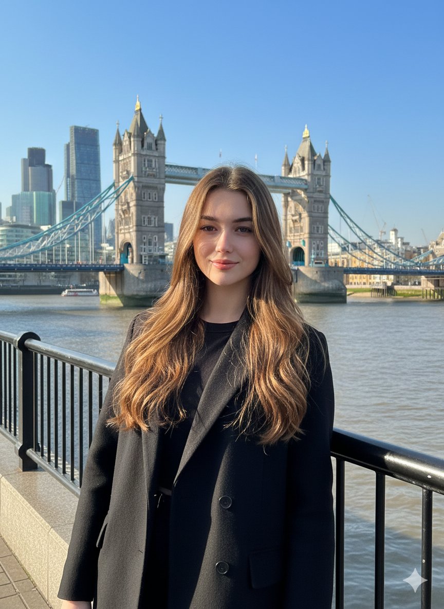 Photorealistic Travel Portrait with Identity Lock AI image template preview
