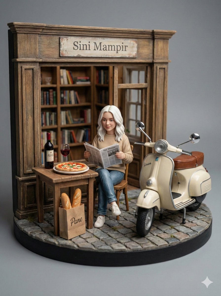 Ultra-Realistic Macro Diorama Product Photography Prompt AI image template preview