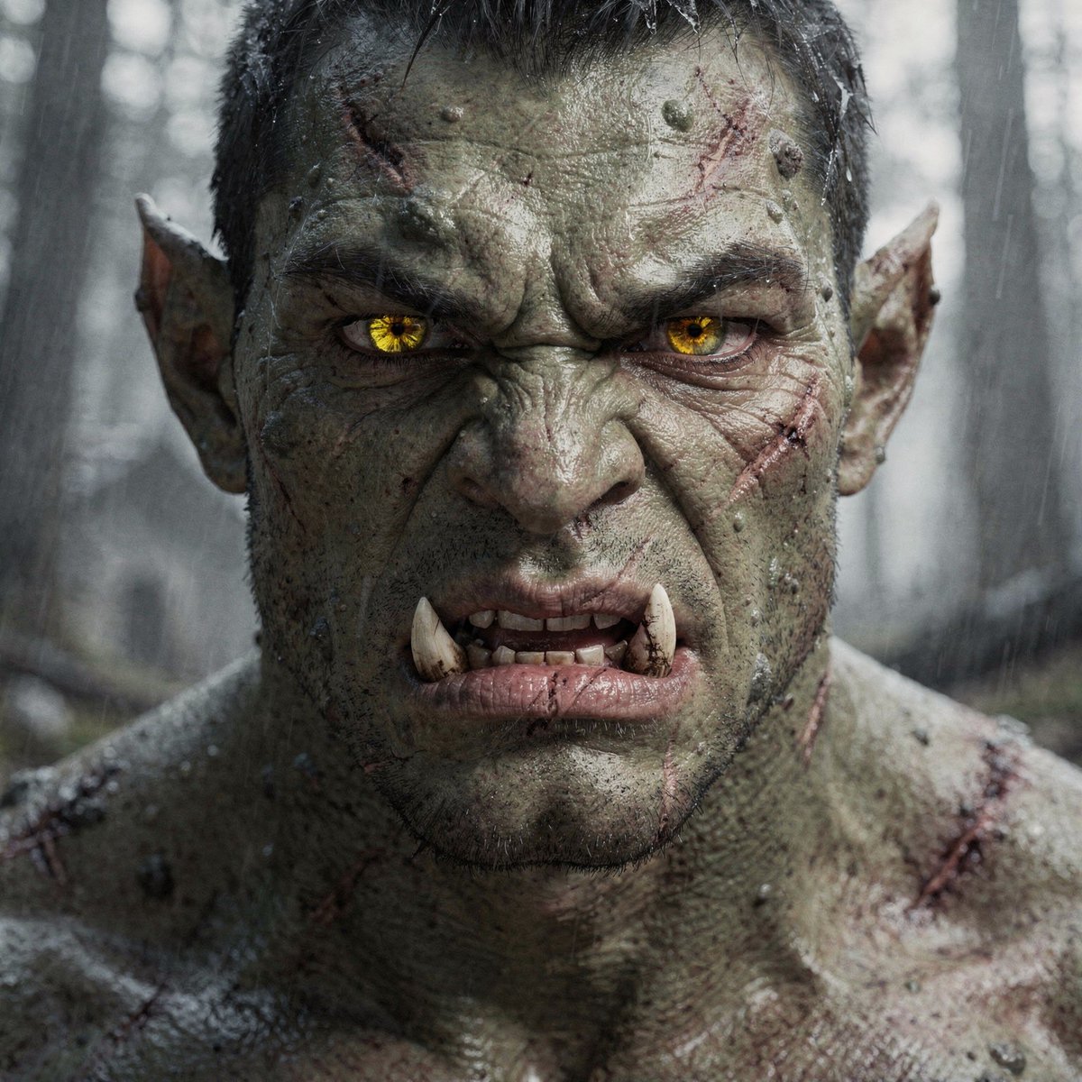 Hyper-Real Orc Realism Test Prompt AI image template preview