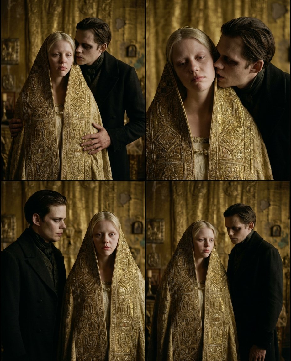Nosferatu Cinematic 2x2 Grid Prompt AI image template preview