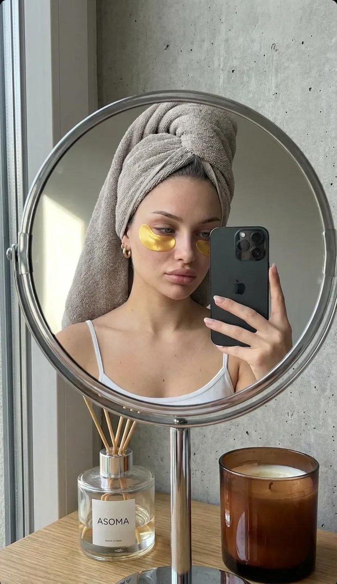 Photorealistic Mirror Selfie with Eye Patches and Turban AI image template preview