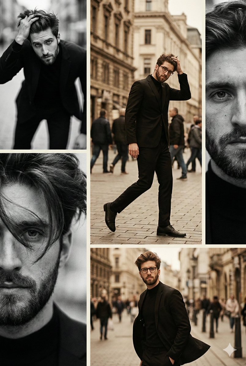 Vintage Editorial Collage from Reference Image AI image template preview