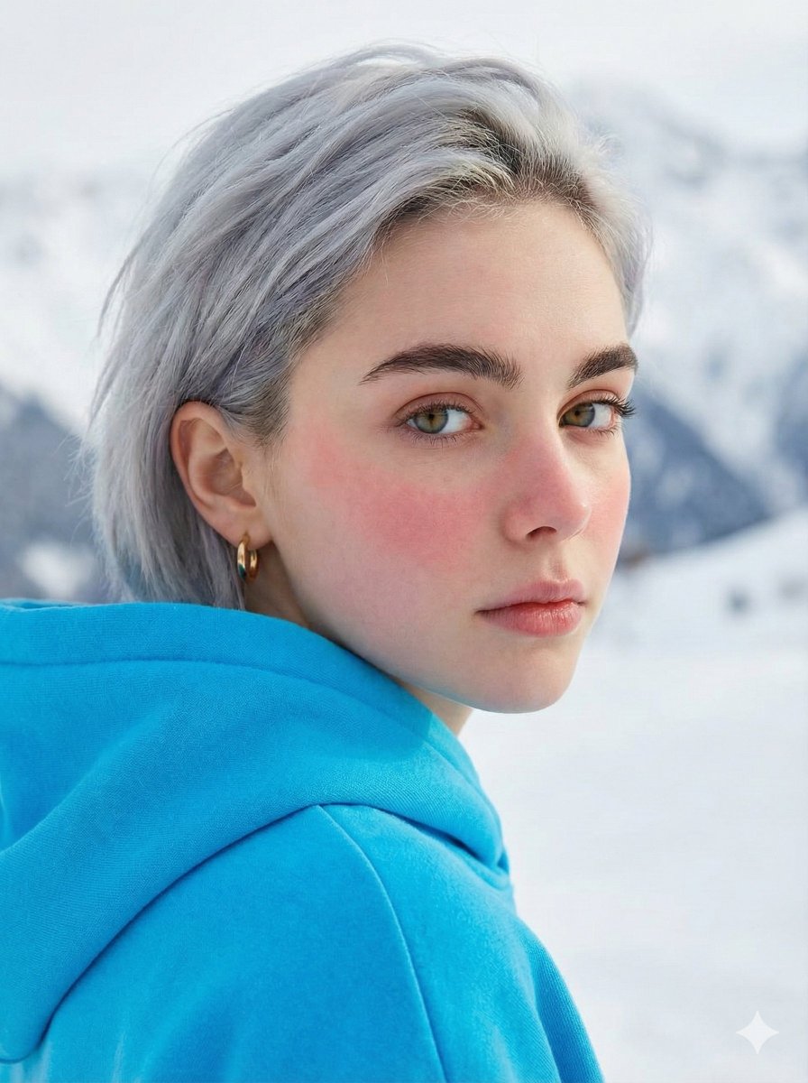 Melancholic Portrait Looking Over Shoulder Prompt AI image template preview