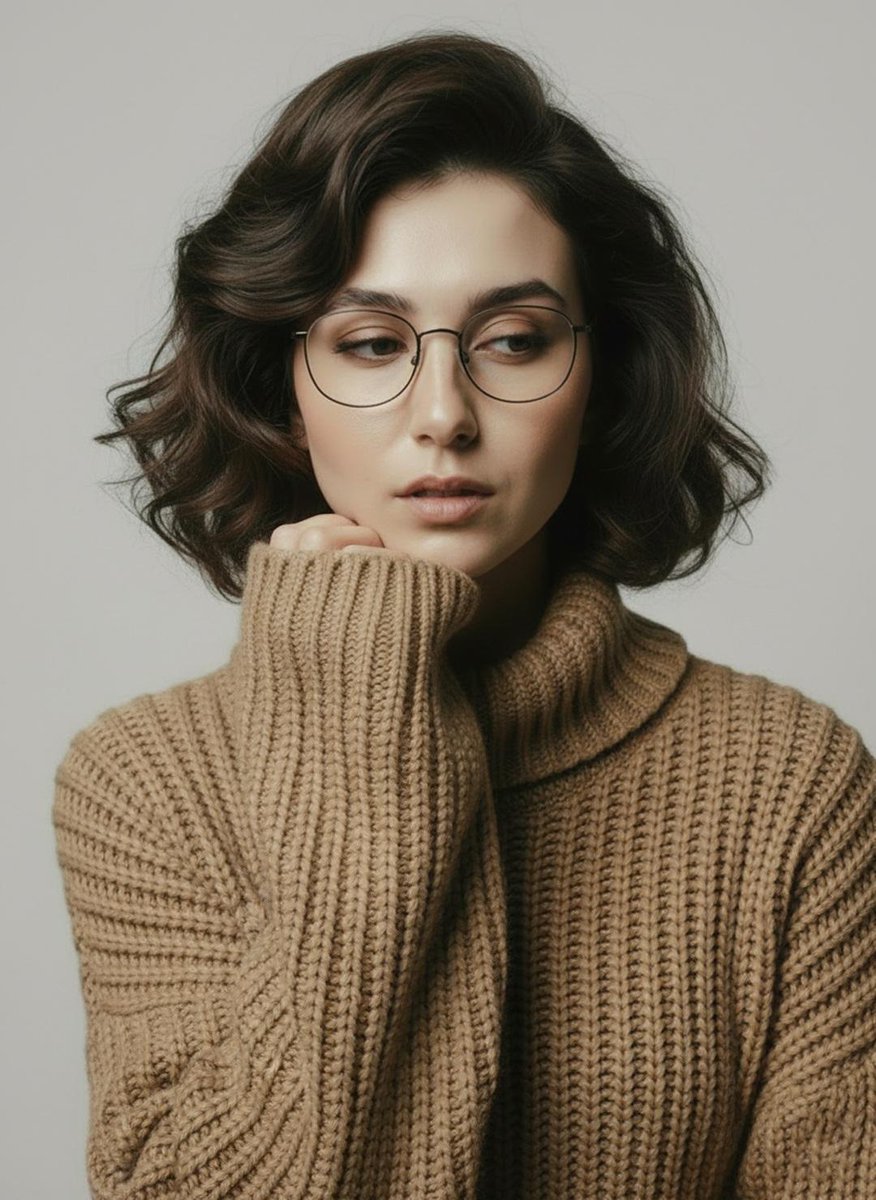 Minimalist Scandinavian Editorial Portrait Series AI image template preview