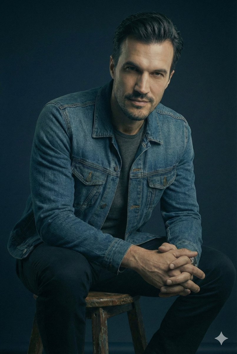 JSON Prompt for Cinematic Male Studio Portrait example 2