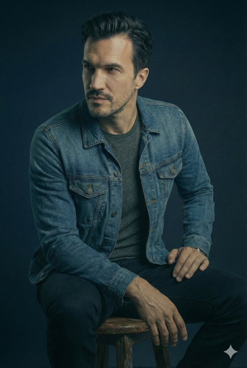 JSON Prompt for Cinematic Male Studio Portrait example 3
