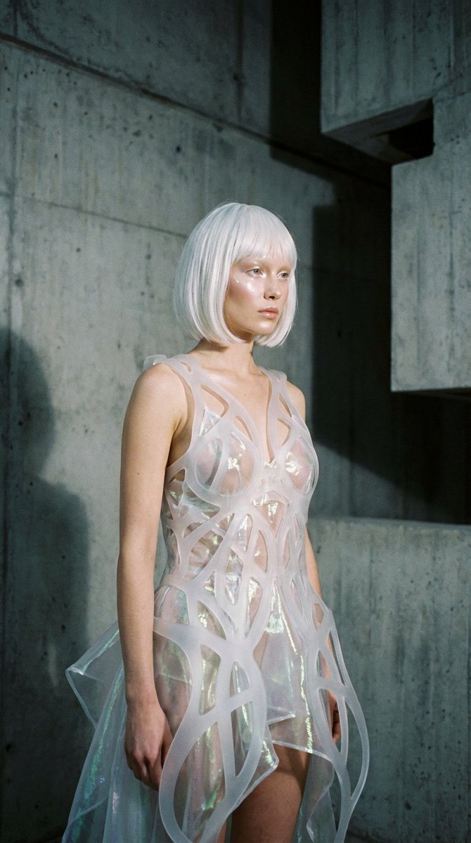 Avant-Garde Architectural Fashion Editorial AI image template preview