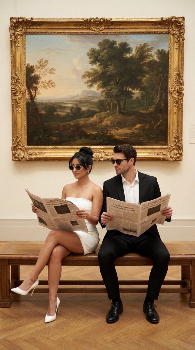Structured JSON Prompt for Luxury Couple Editorial Campaign AI image template preview