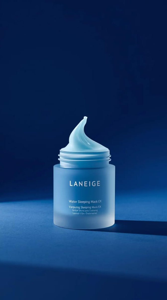 LANEIGE Water Sleeping Mask Product Video Prompt (Slow Motion) AI image template preview