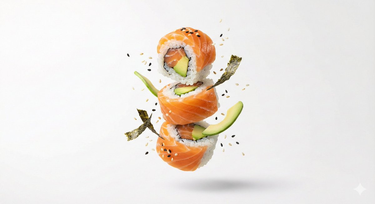 Premium Floating Food Hero Shot Template AI image template preview
