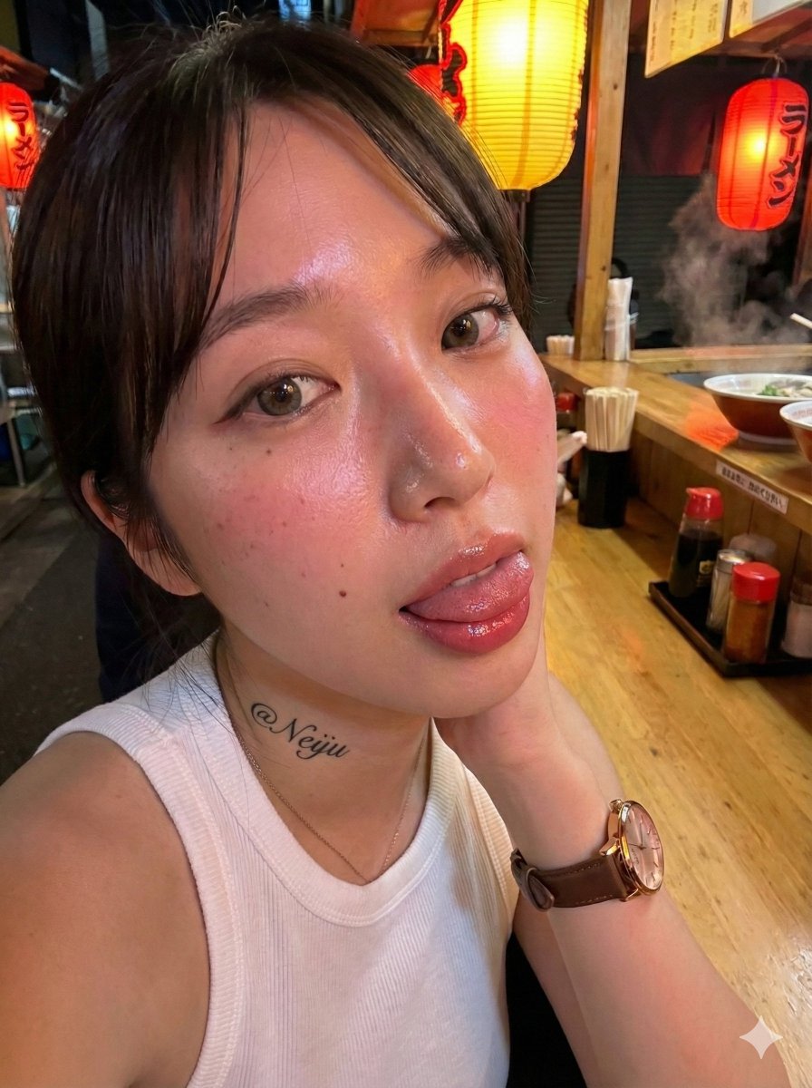 Realistic Izakaya Selfie with Intentional Imperfection AI image template preview