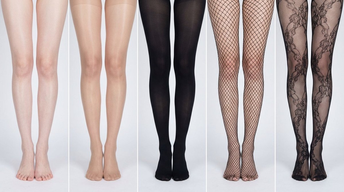 Simplified Comparative Infographic Grid Generator Prompt (Legs and Stockings) AI image template preview