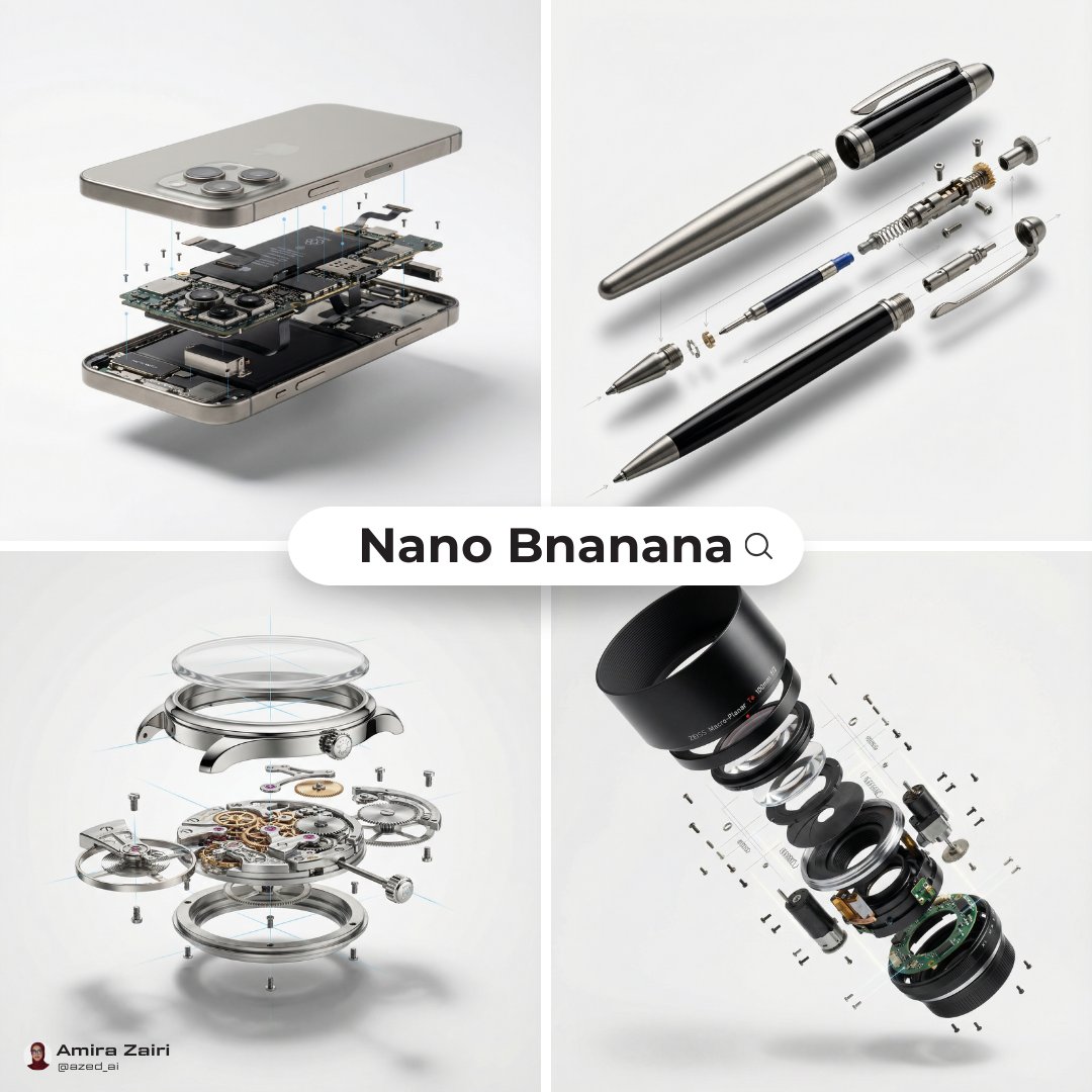 Exploded View Diagram Showing Internal Mechanical Structure AI image template preview