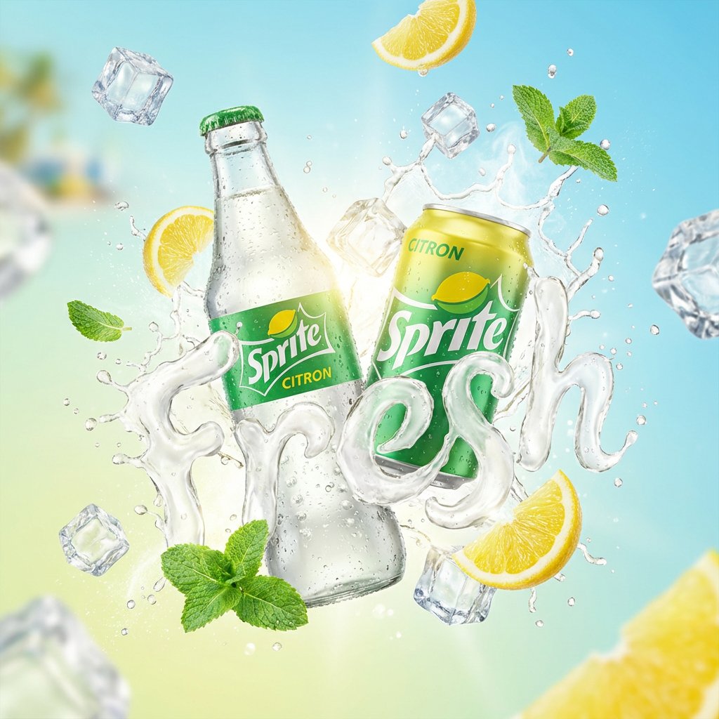 High-End Soda Advertising Visual AI image template preview