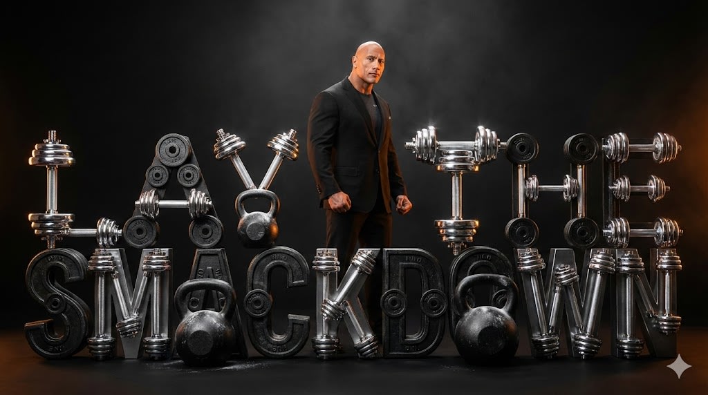 The Rock 'Lay the Smackdown' Cinematic Visual AI image template preview