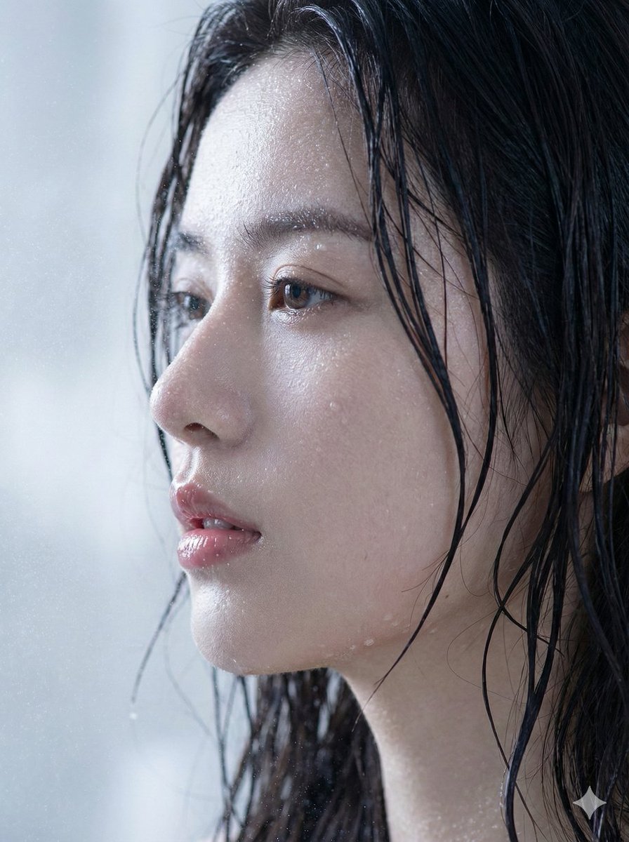 Hyper-Realistic Wet Skin Portrait (Macro Focus) AI image template preview