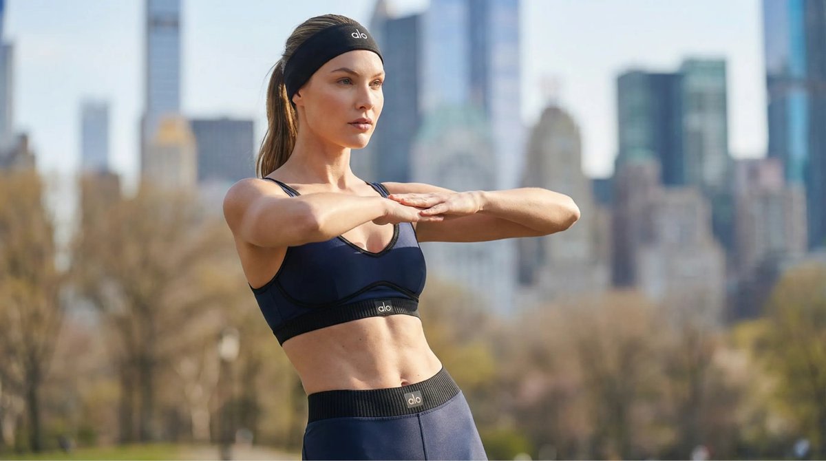 Cinematic Pilates Scene in Central Park AI image template preview