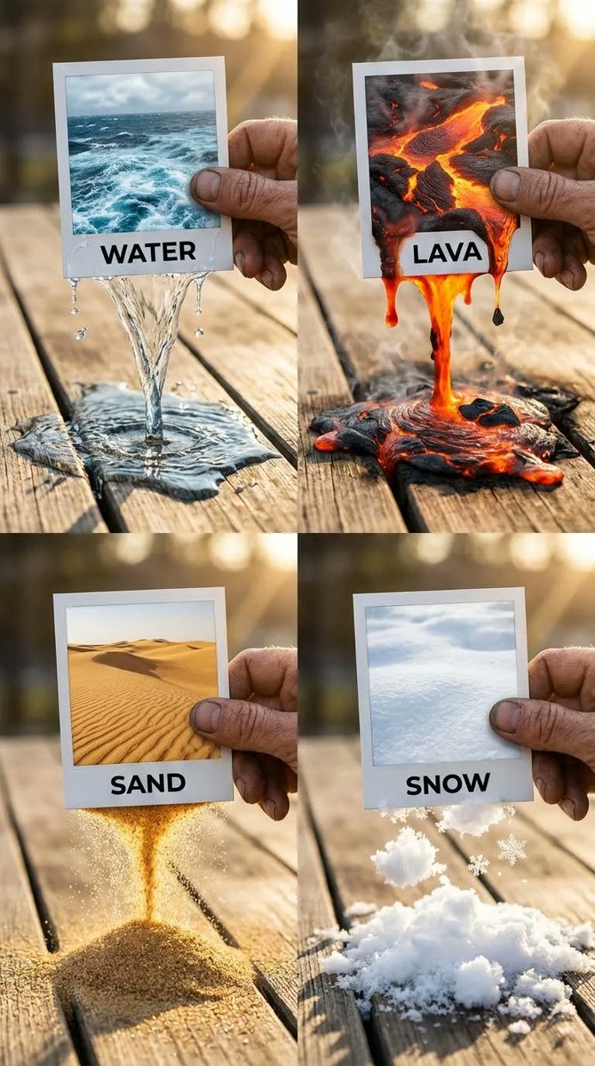Elemental Physics Spill Collage Prompt AI image template preview
