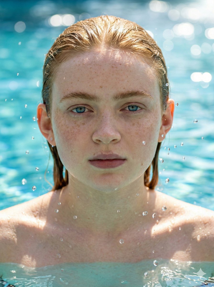 High-Speed Water Splash Portrait AI image template preview