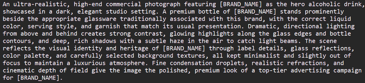 8K Brand Visualization Prompt Template AI image template preview