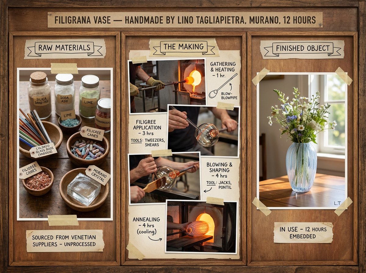 Artisan Craft Process Board for Handmade Objects AI image template preview