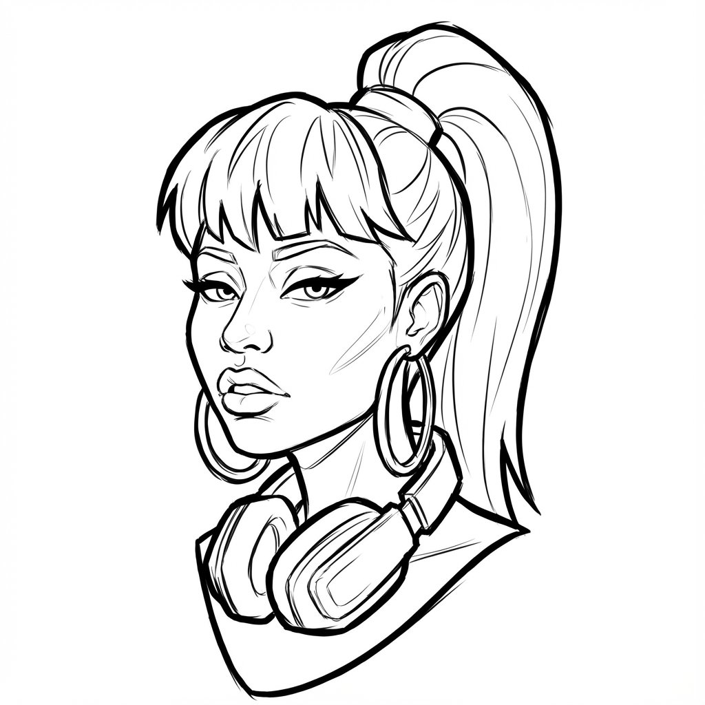 Pro Sketch Transformation Prompt AI image template preview