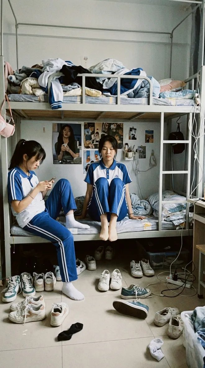 Dorm daily life iPhone shot prompt AI image template preview