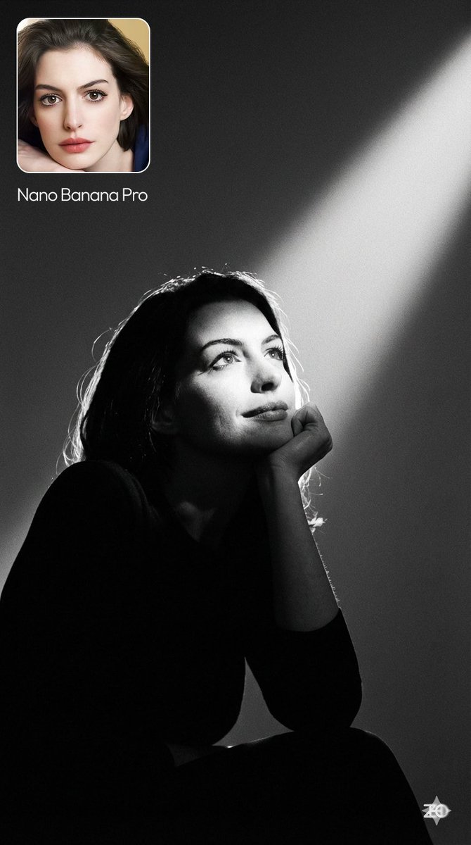 Moody cinematic portrait from a photo AI image template preview
