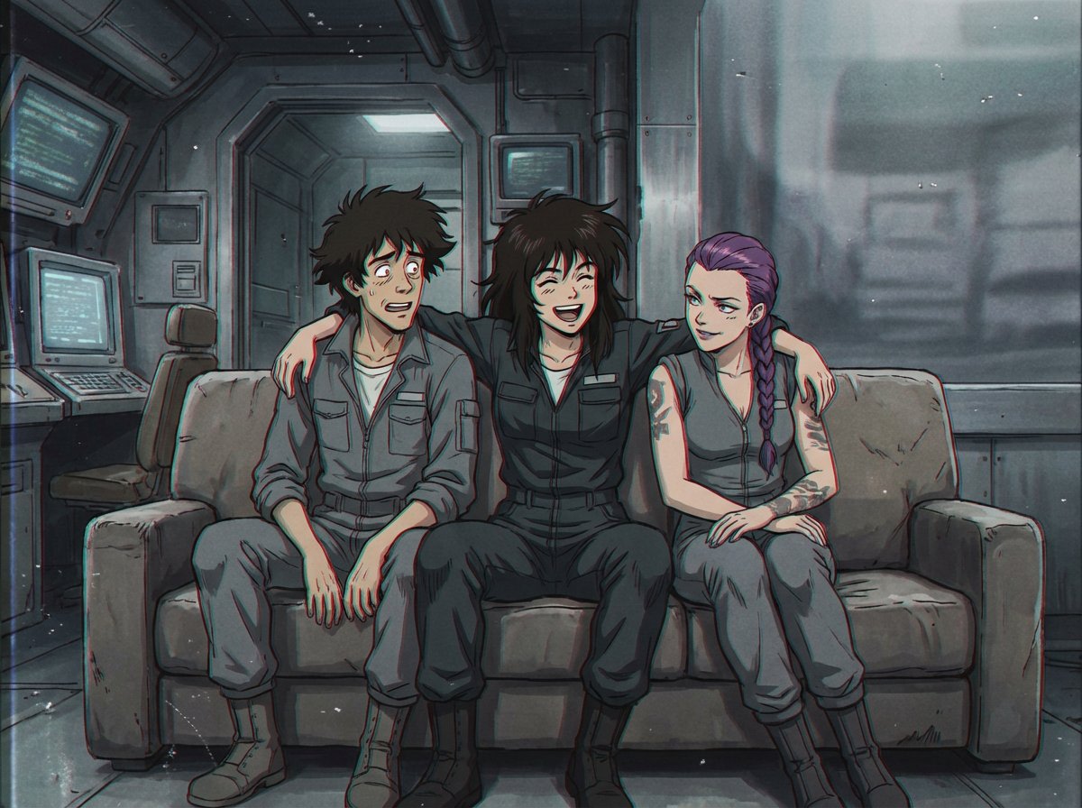 1980s US import anime style AI image template preview