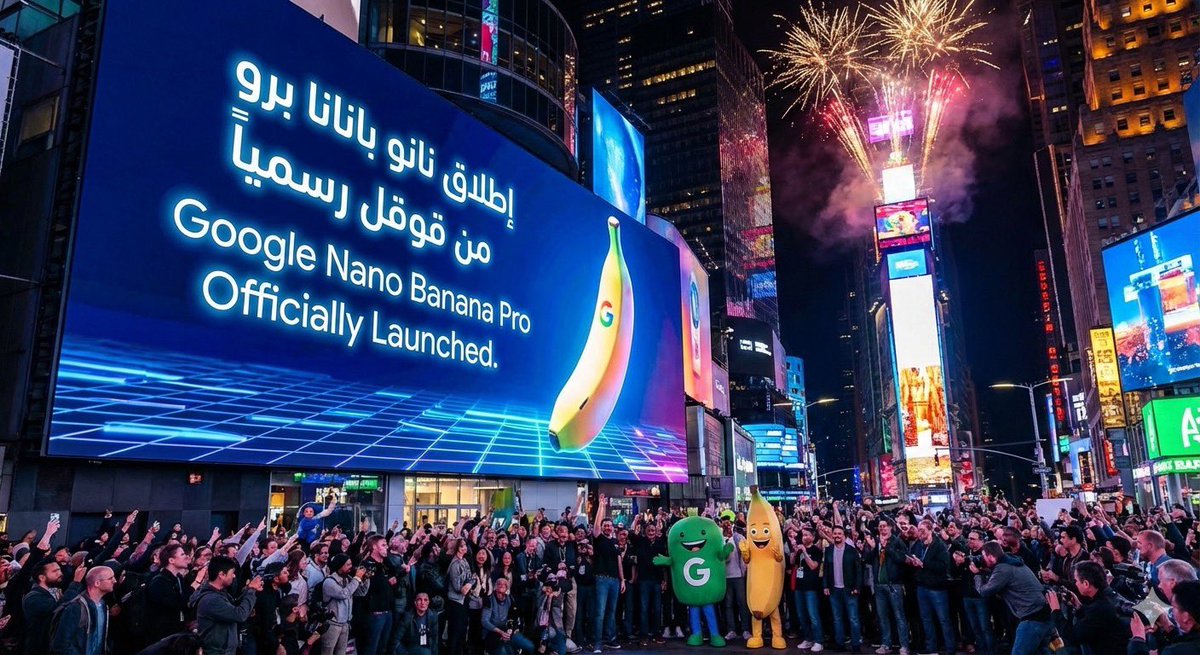 Announcement design image about Nano Banana Pro launch AI image template preview