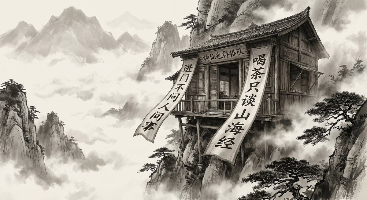 Illustration based on the poem “Song of Everlasting Regret” AI image template preview