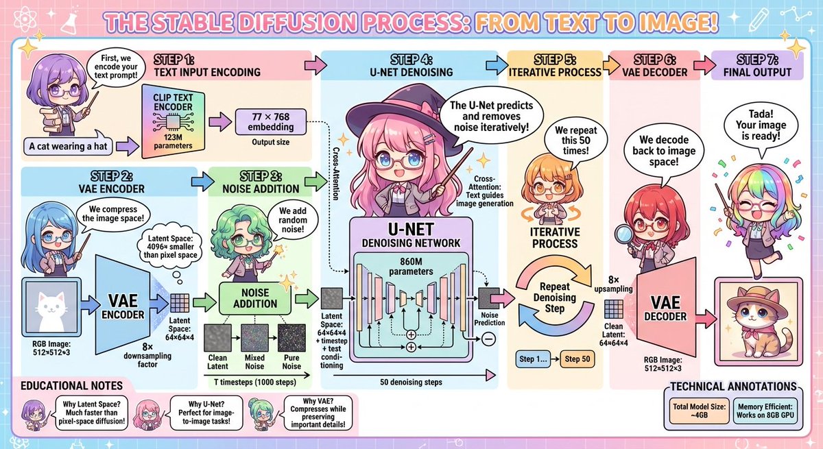 Stable Diffusion educational anime diagram AI image template preview