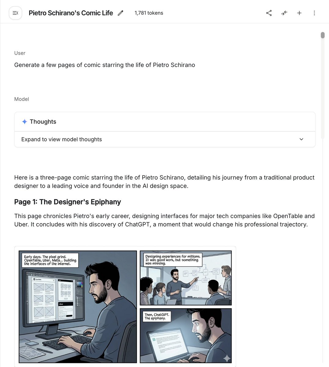 Six-panel life comic AI image template preview
