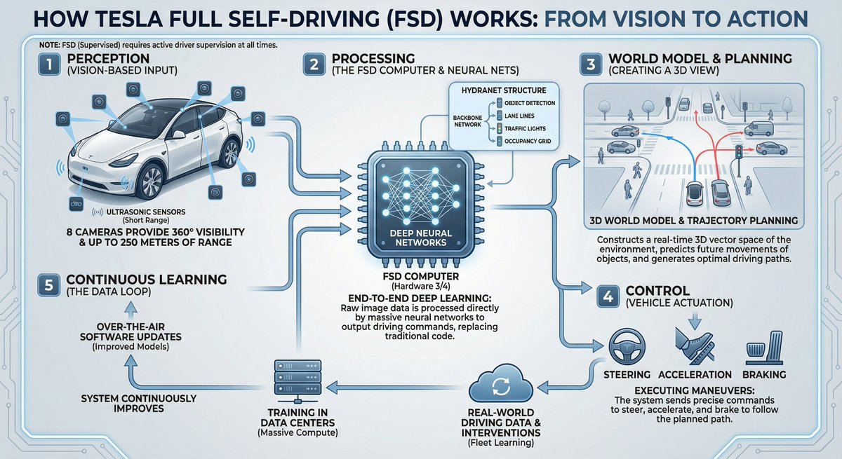 Tesla FSD explainer infographic AI image template preview