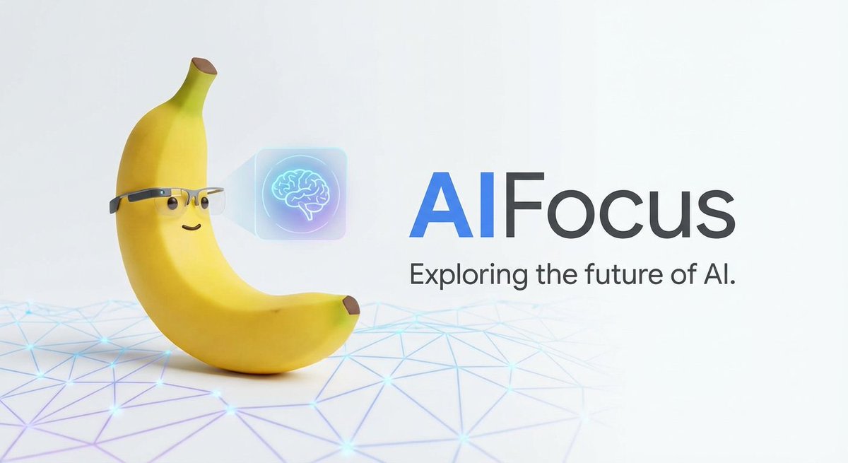 AIFocus Twitter banner with Google branding AI image template preview