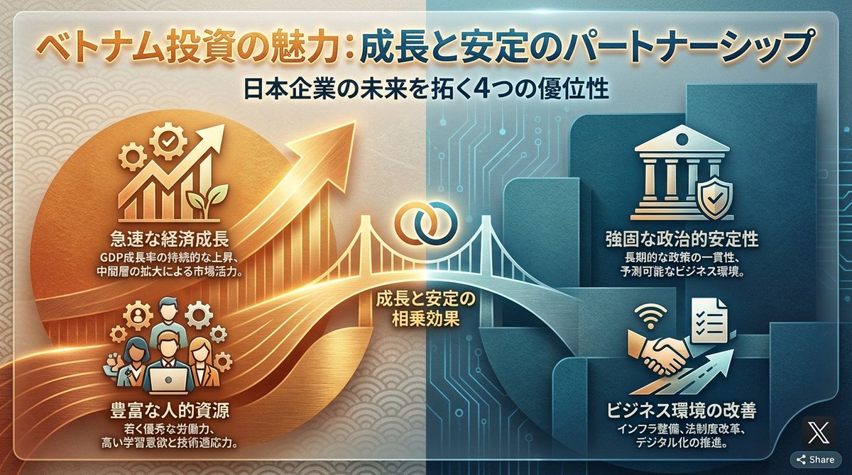 Single-slide about advantages of investing in Vietnam AI image template preview