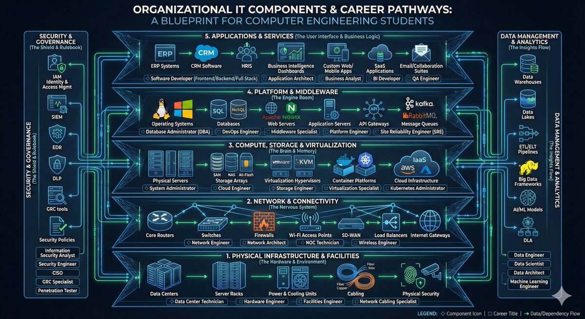 High-detail IT careers infographic (Thai/English mix) example 3