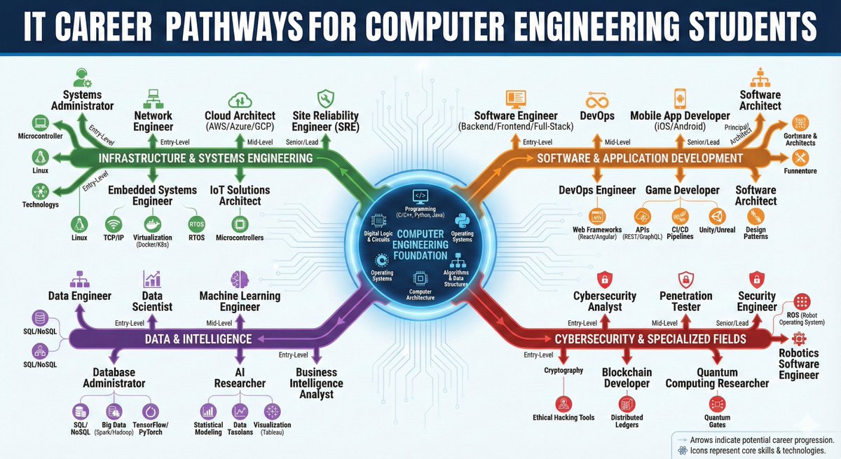 High-detail IT careers infographic (Thai/English mix) example 2