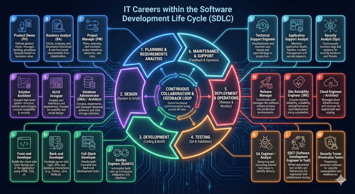 High-detail IT careers infographic (Thai/English mix) example 4