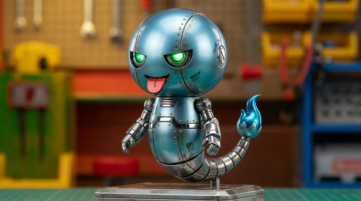 Character transformed into superalloy robot style AI image template preview