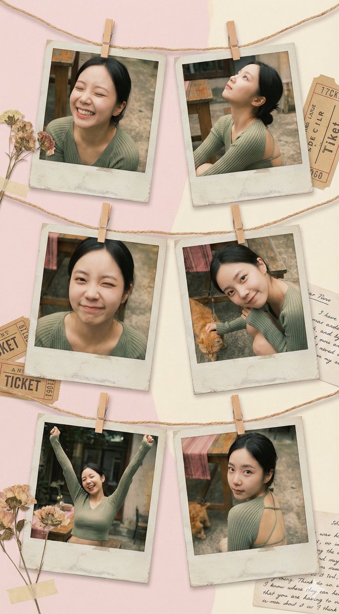 Vintage Polaroid collage portrait prompt AI image template preview