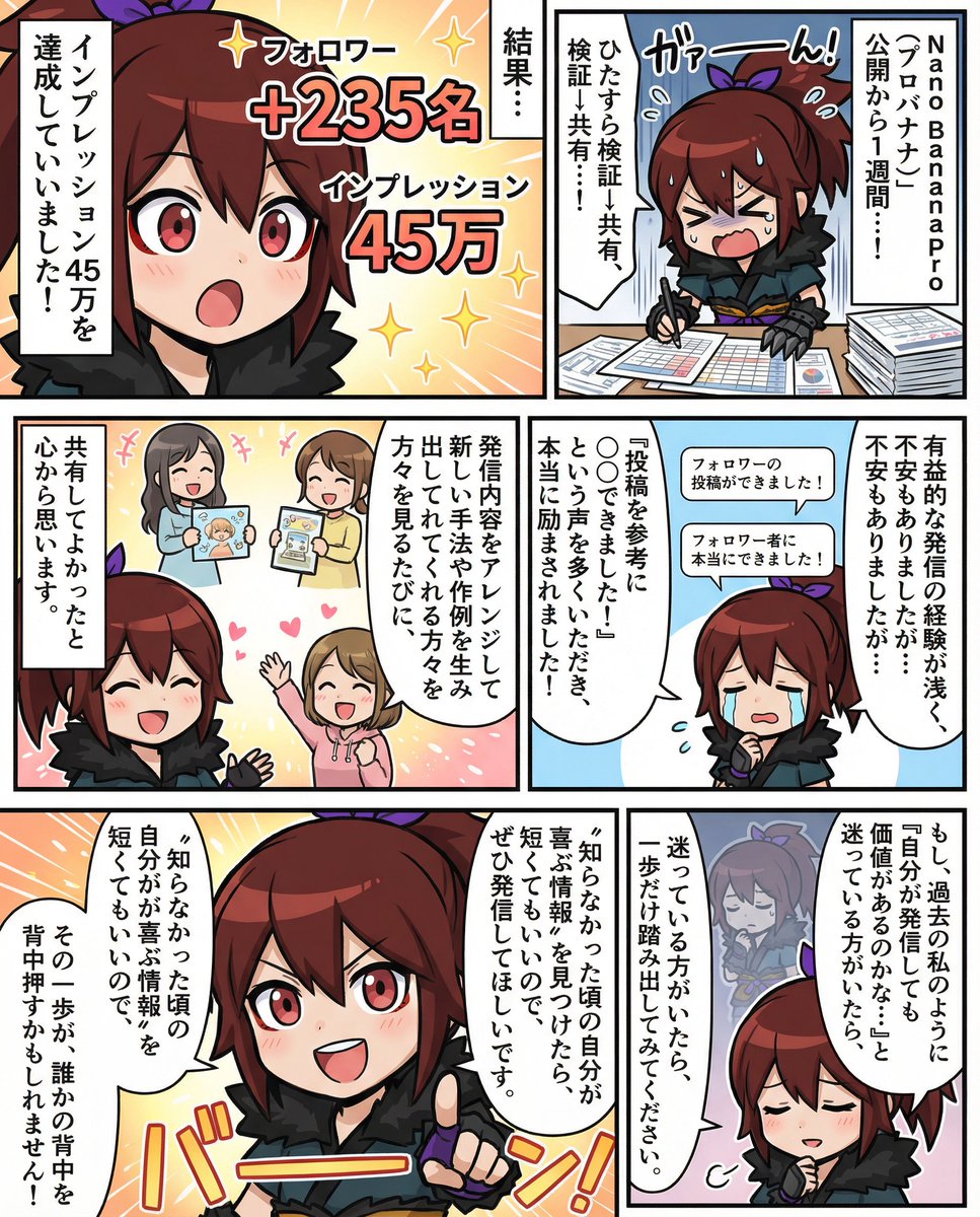Moe-style full-color manga from given character and story AI image template preview