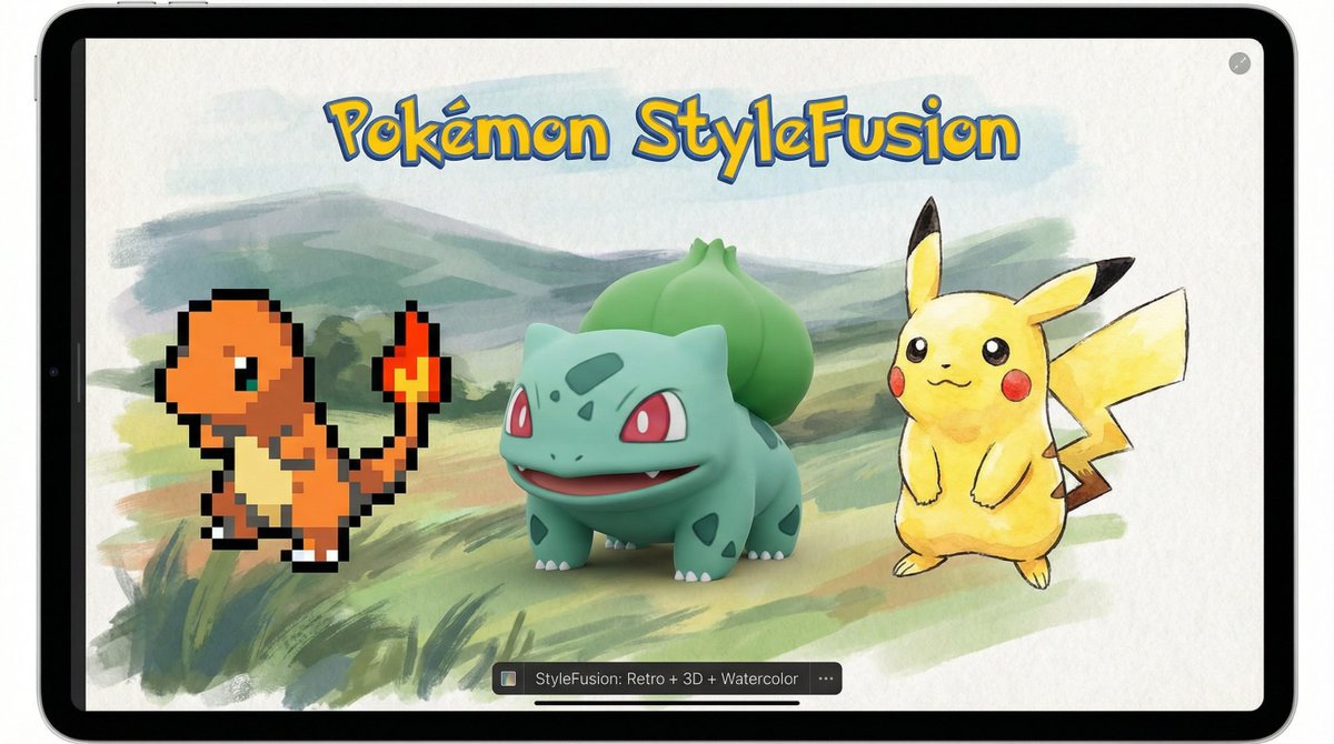 Pokémon Style Fusion Promo AI image template preview
