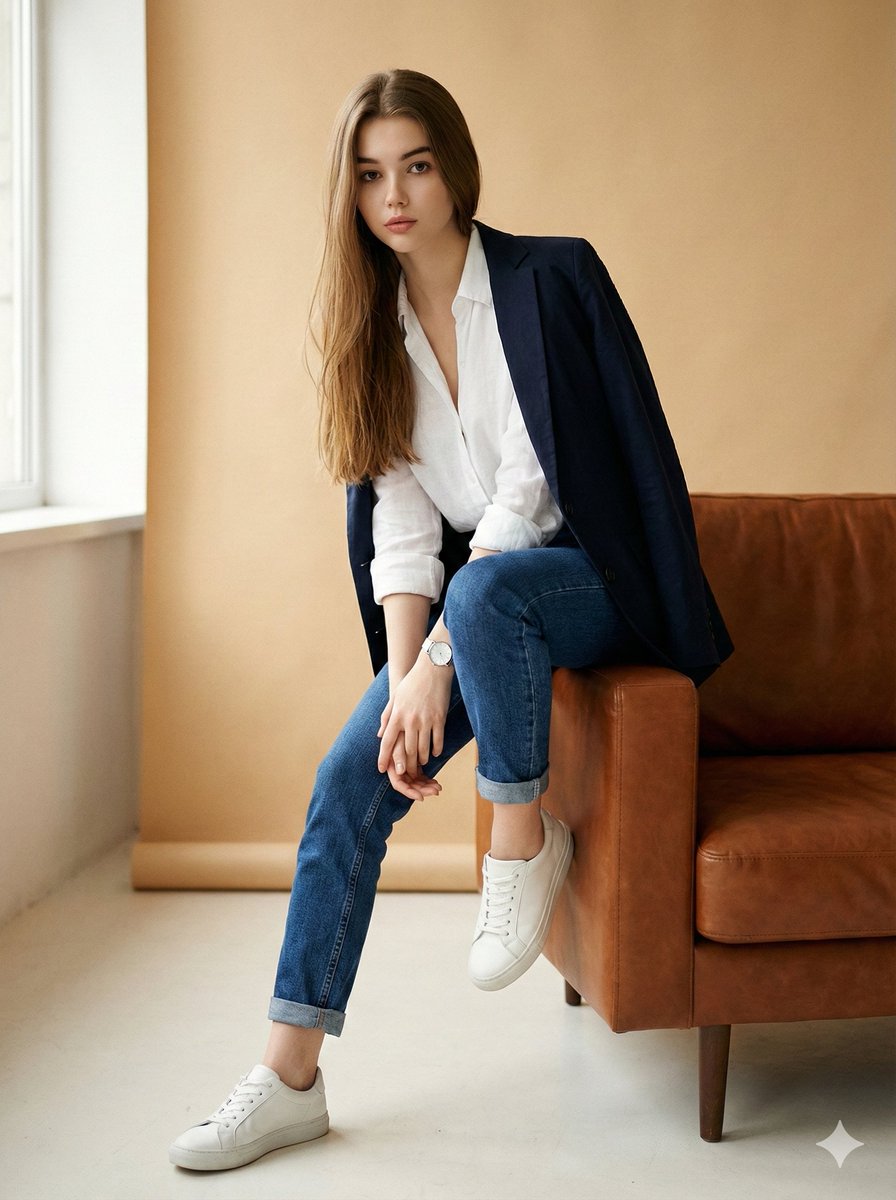 Image Edit Prompt for High-End Fashion Editorial Portrait AI image template preview